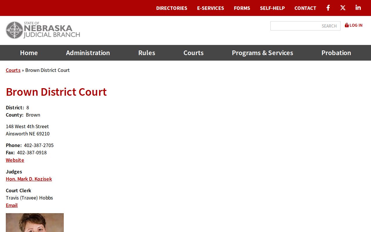 Brown County arrest warrant lookup district court contact route