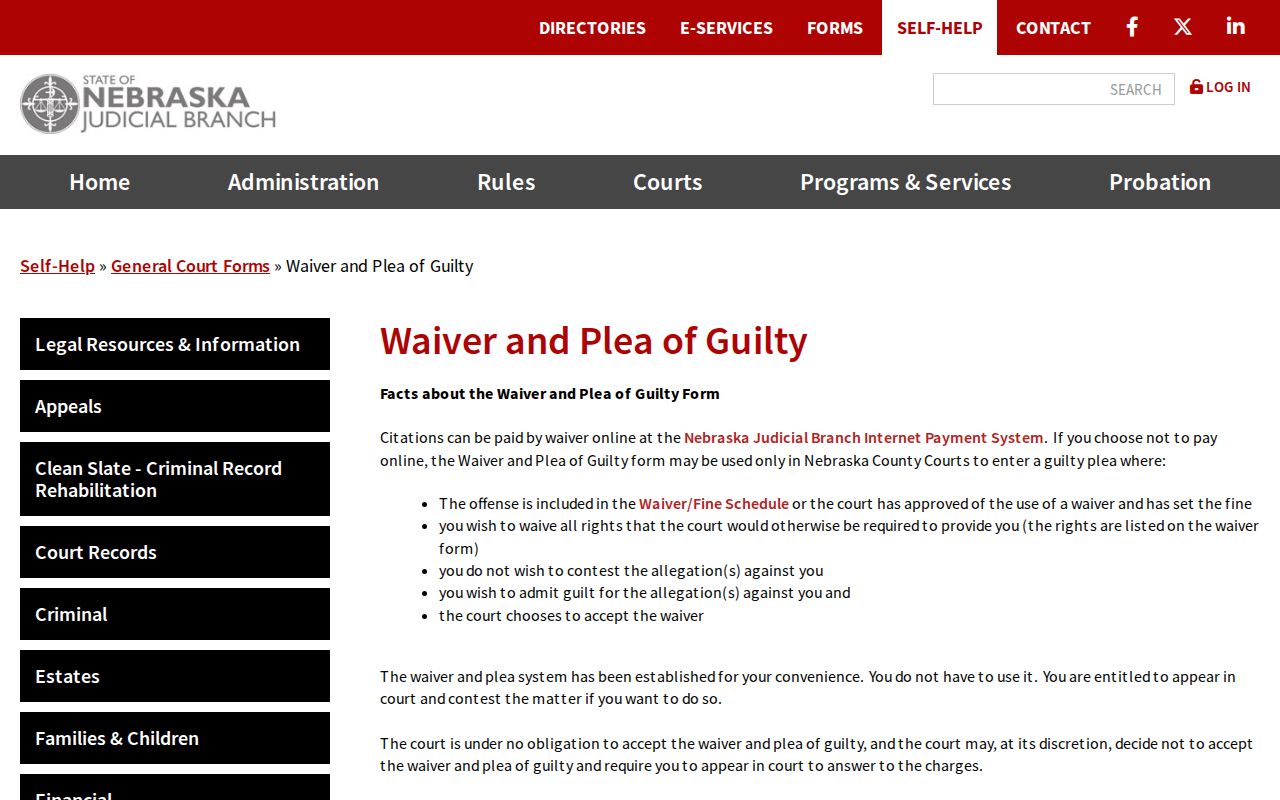Brown County traffic warrant citation and waiver record fields