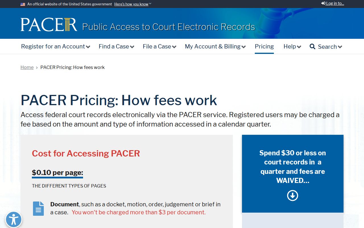 Brown County warrant records federal PACER access information